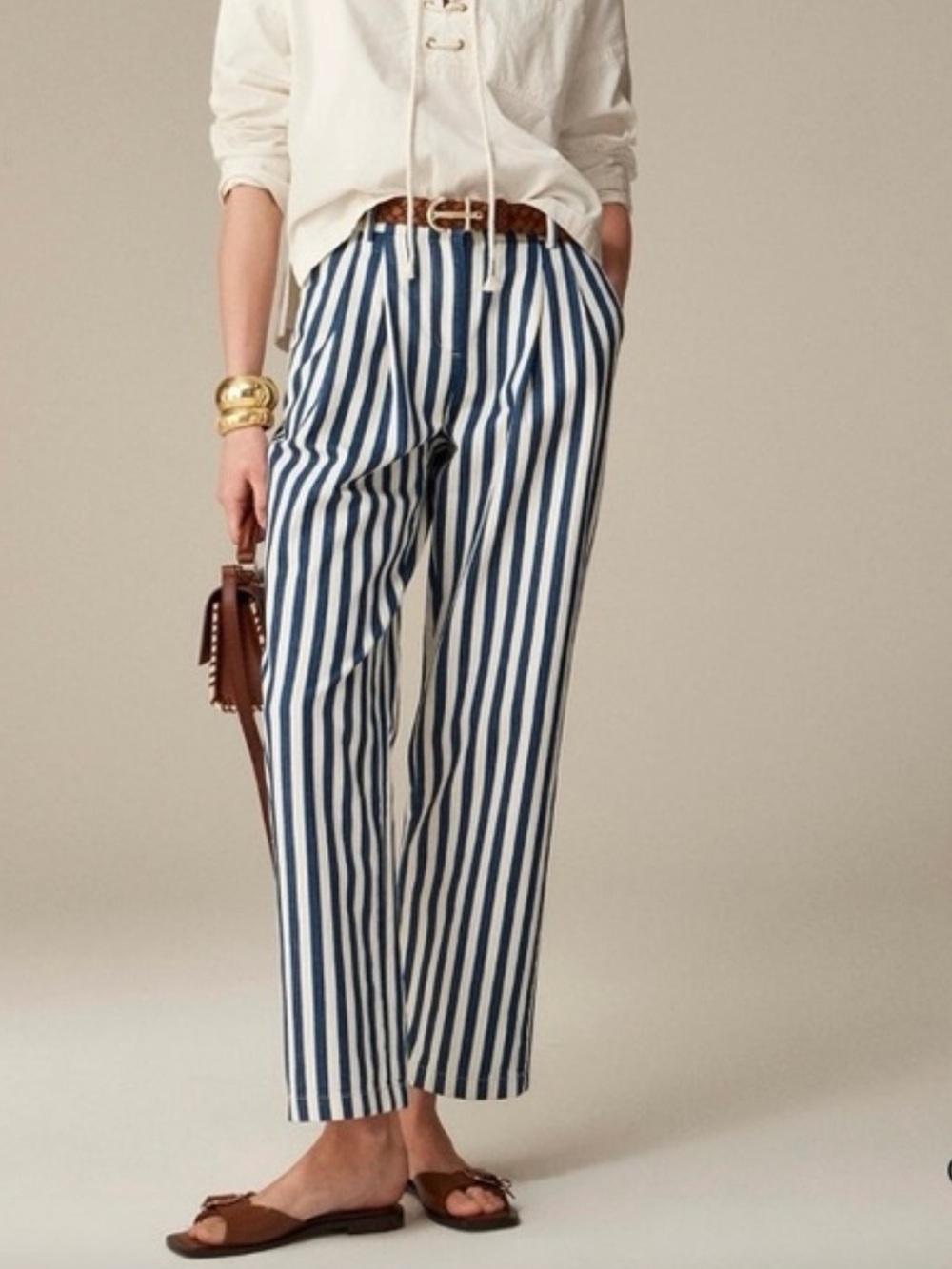 J Crew striped pants- perfect for summer!